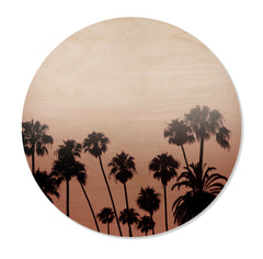 Wood Circles - Pink Fade